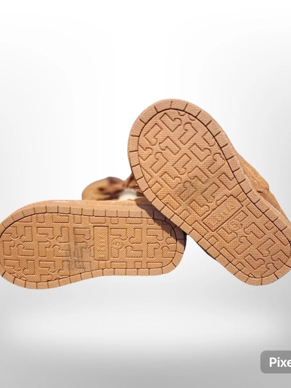 Kids Cozy Bow-Back Winter Boots - Tan